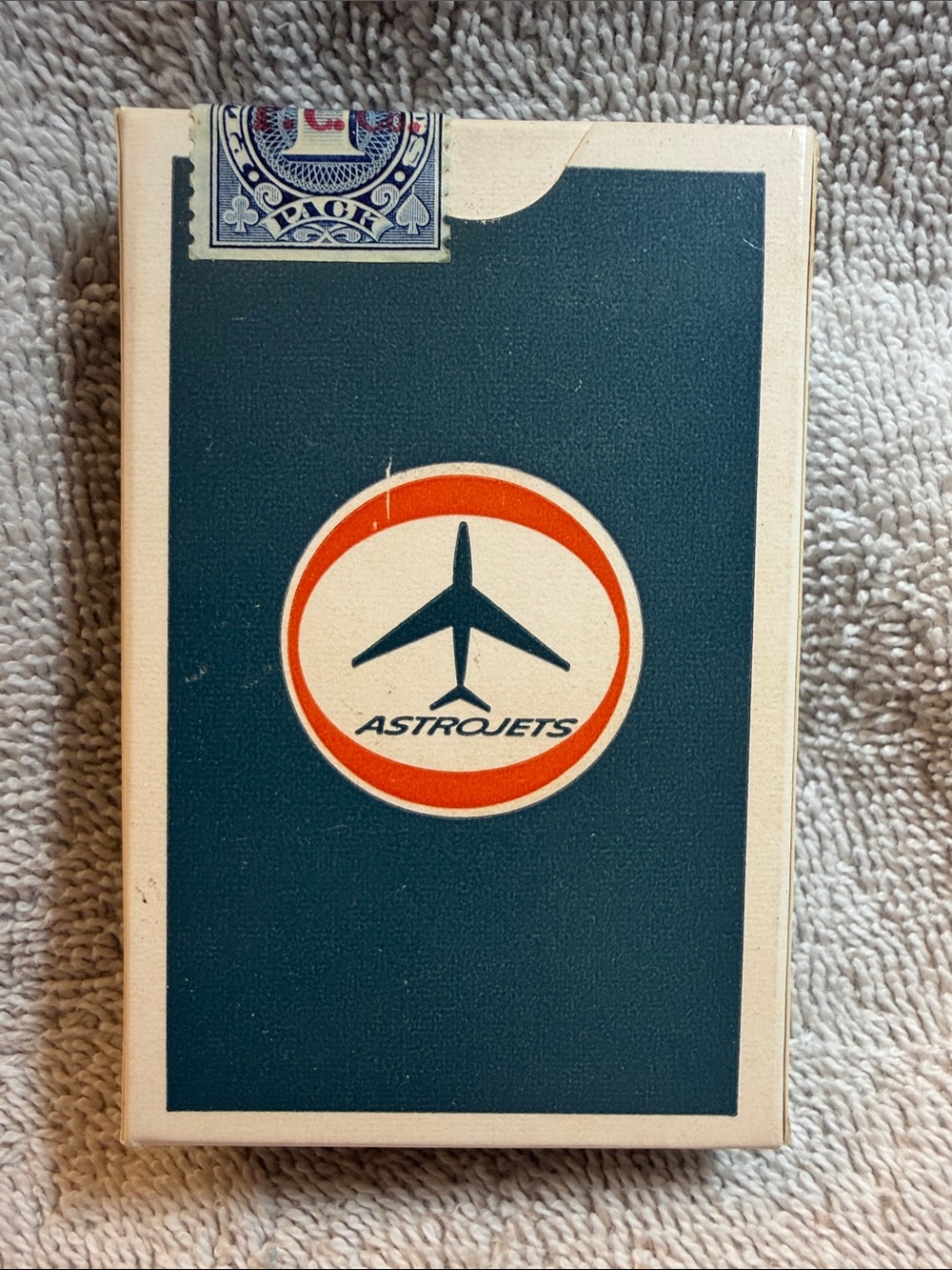 American Airlines AstroJets Playing cards in Blue and Orange box- Unbranded